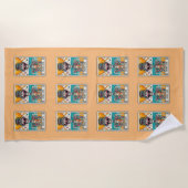 Maman Vie Skeleton Tarot Card Plage Serviette (Devant)