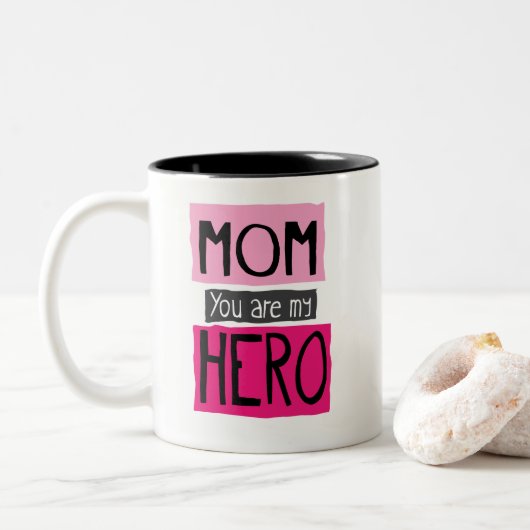 Maman vous êtes ma tasse de graphique de héros (Avec donut)