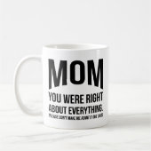 Maman vous étiez la tasse drôle droite du jour de (Gauche)