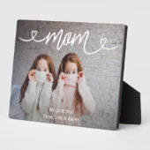 Maman We Love You Personnalisé Photo Plaque (Côté)