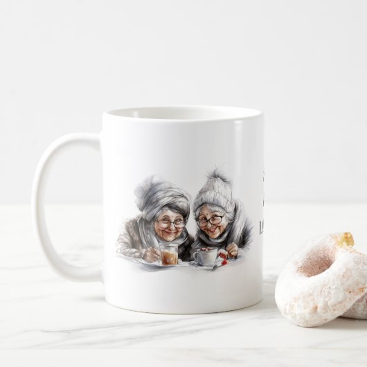 Mamans, Amis, Soeurs Café Mug (Avec donut)