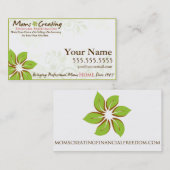 Mamans créant le carte de visite financier de (Devant / Derrière)