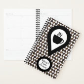 Maman's Daily Planner Coffee Bean Mug noir & blanc (Devant avec enveloppe)