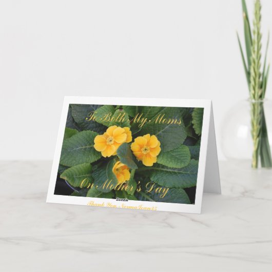 Mamans de lesbienne de carte du jour de mère (Dos)