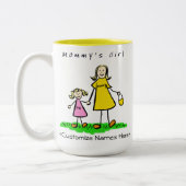Maman's Girl - Blond Mother & Daughter Custom Mug (Gauche)
