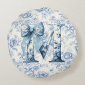 Maman's Light Blue Chinoiserie Round Coussin (Dos)