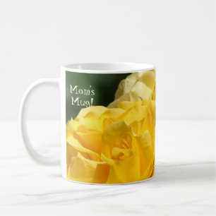 Maman's Mug ! Coupe de café Mug Rose jaune Fleurs