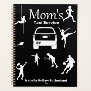 "Maman's Taxi Service" Planificateur annuel noir e