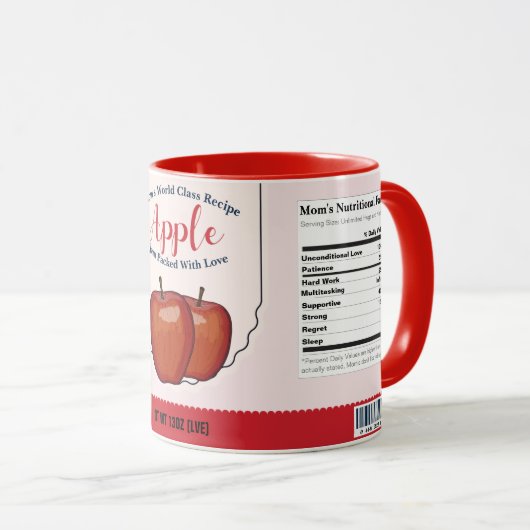 Maman's World Class Apple Love Jam Mug (Devant droit)