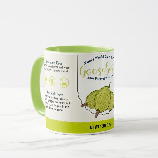Maman's World Class Gooseberry Love Jam Mug (Devant gauche)