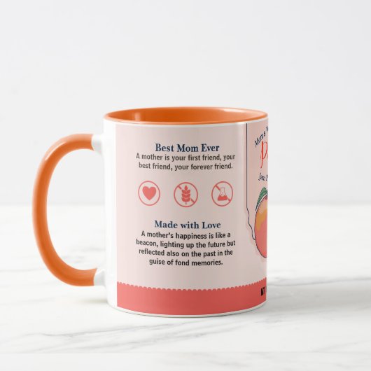 Maman's World Class Peach Love Jam Mug (Gauche)
