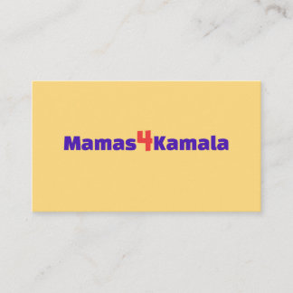 Mamas4Kamala-kaarten Visitekaartje