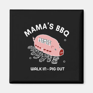 Mama's Bbq Walk In Varken Uit Zonnige Zomer Paddy' Magneet