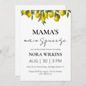 Mama's belangrijkste knijp citrus baby shower uitn kaart (Voorkant / Achterkant)