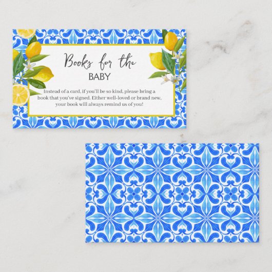 Mama's belangrijkste knijpen citroen baby shower b informatiekaartje (Voorkant / Achterkant)