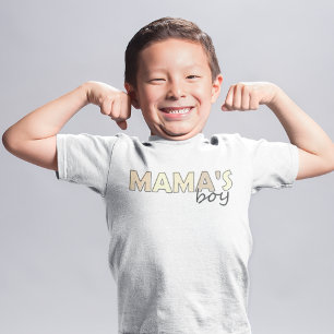 Mama's Boy assorti couleur rose T-shirt garçon