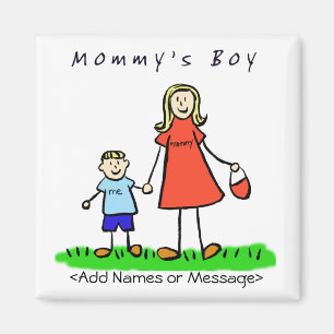 Mama's Boy - Moeder and Son Blonde Family Magnet Magneet