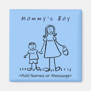 Mama's Boy - Moeder and Son Custom Family Magnet Magneet