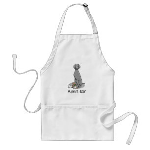 Mama's Boy Weimaraner (grijs 1) speelgoedhond mama Standaard Schort