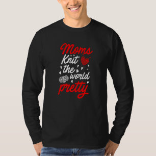 Mama's Breien De Wereld Mooie Haakwerk Naaien Wol T-shirt