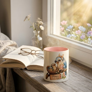 Mama's Cozy Nest – Gezellige Morgenmok met Vogelfa Mok