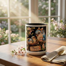Mama's Cozy Nest Zwarte Mok 