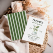 Mama's en Martini Tini One Olive Bow Baby shower Kaart