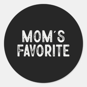 Mama's Favoriete Grappige Moeders Favoriete Moeder Ronde Sticker