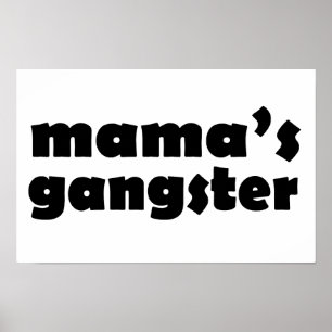 Mamas gangster grappig ontwerp poster
