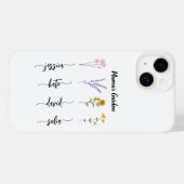 Mama's Garden Personalized Kinder Nmae Moederdag Case-Mate iPhone Case (Achterkant (horizontaal))