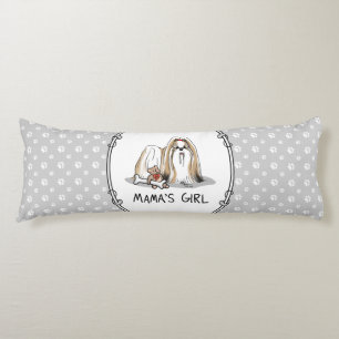 Mama's Girl Shih Tzu (tan wit) Dog Mam Cute Lichaamskussen