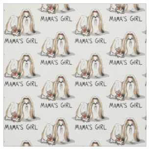 Mama's Girl Shih Tzu (tan wit) Dog Mam Cute Stof