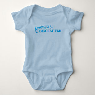 Mama's grootste fan in blauwe tekst Schattig Romper
