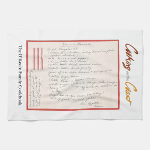 Mama's handgeschreven Marinade Recipe Theedoek