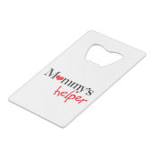 Mama's Helper Kredietkaart Flessenopener (Voorkant Gekanteld)