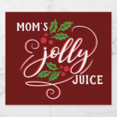 Mama's Jolly Juice Kerstmis Cheer Bier Fles Bier Etiket (Enkel label)
