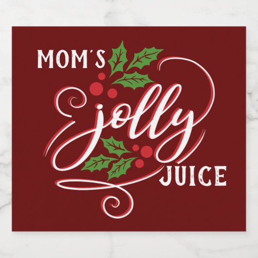 Mama's Jolly Juice Kerstmis Cheer Bier Fles Bier Etiket (Enkel label)
