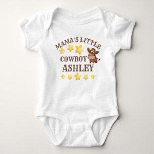 Mama's kleine cowboy gepersonaliseerde babys naam romper