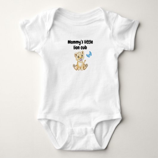 Mama's kleine leeuwenwelpje romper (Voorkant)