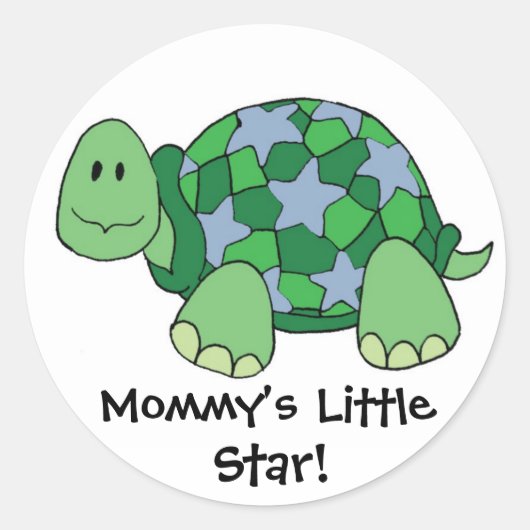 Mama's kleine ster! ronde sticker (Voorkant)