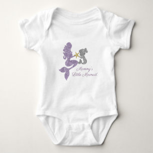 Mama's kleine zeemeermin Glitter Bodysuit
