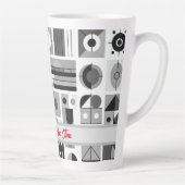 Mama's koffietijd eigentijdse mid-eeuwse stijl latte mok (Rechts)