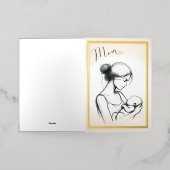 Mama's Liefde Schets met Kind - Moederdag Kaart (Buiten Laag)