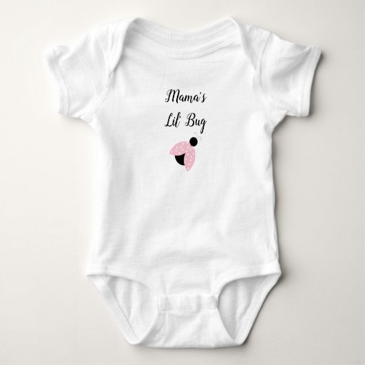 Mama's Lil Bug Ladybug Baby Girl Romper (Voorkant)