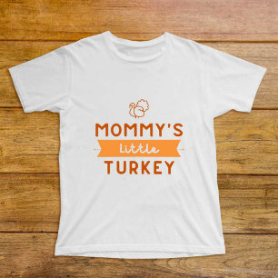 Mama's Little Turkey Modern Wit baby-shirt