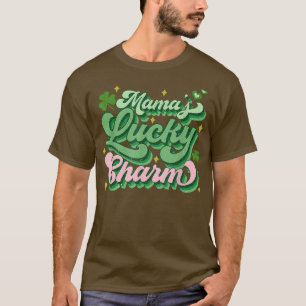 Mama's Lucky Sharm Vrouwen Retro St. Patricks Day T-shirt
