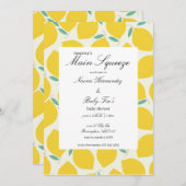Mama's Main Squeeze Citrus Baby shower Save The Date (Voorkant / Achterkant)
