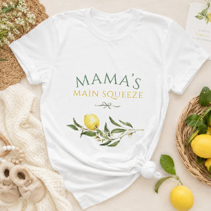 Mama's Main Squeeze Lemon Baby Shower Moeder To Be T-shirt