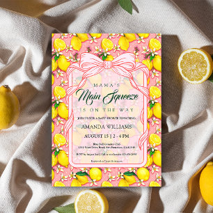Mama's Main Squeeze Roze Strik Zomer Baby Borrel Kaart
