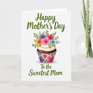 Mama's Mooi Boeket Cupcake Kaart